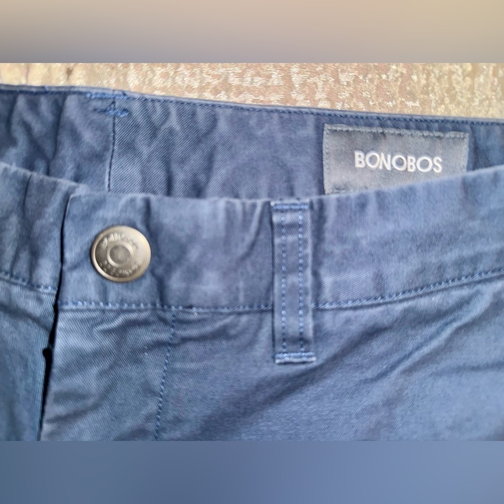 Bonobos Stretch Washed Chino Shorts Navy 31 x 7” Inseam | Classic Summer Staple - Picture 3 of 8